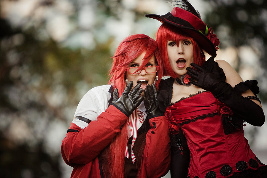 Косплей 13. Grell and Madam Red Cosplay. Косплей 13 карт. Мадам ред мужская версия.